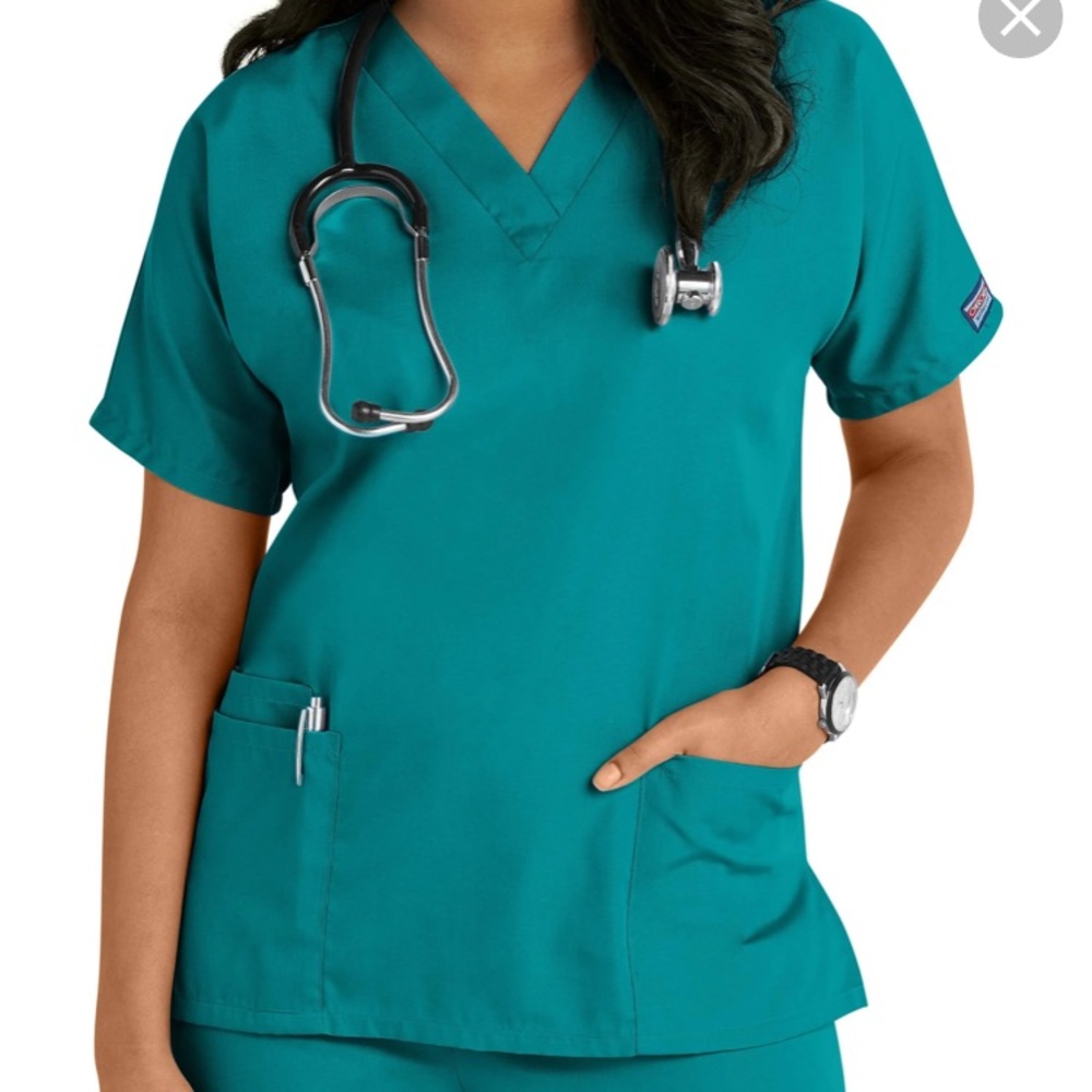 TealBlue Scrup top